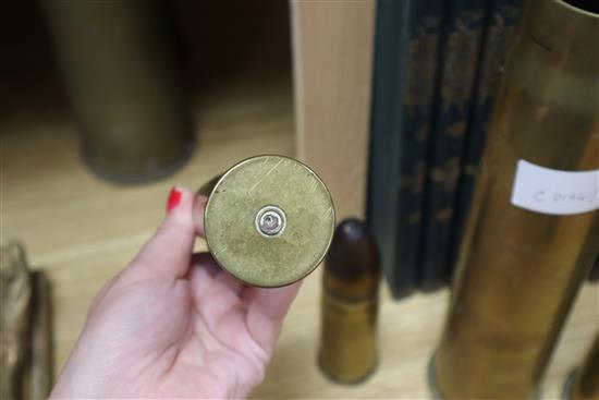 Six WWI shell casings